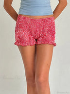 Plaid Ruffled Pajama Lounge Short image 2