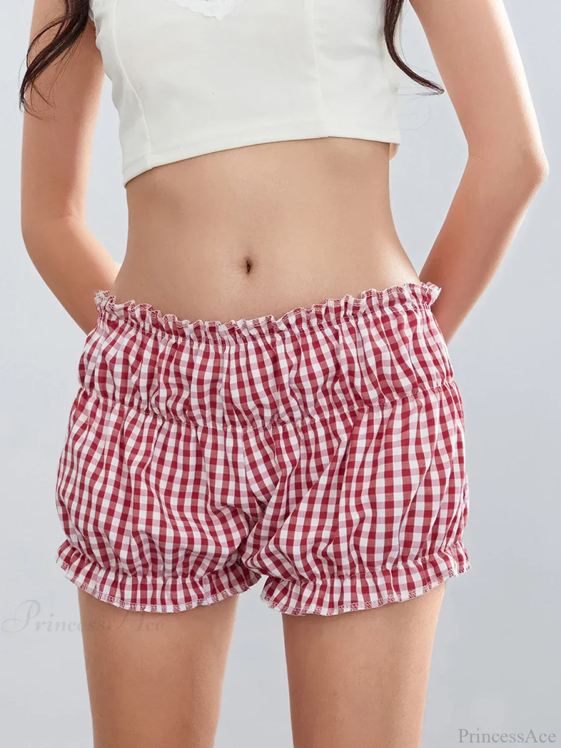 Plaid Ruffled Vintage Short image 4