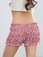 Plaid Ruffled Vintage Short image 5