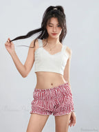 Plaid Ruffled Vintage Short image 3