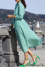 Tie-Waist Plaid Dress image 5