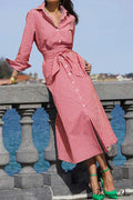 Tie-Waist Plaid Dress image 1