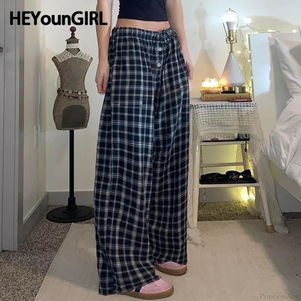 Plaid Straight Vintage Loose Fit Jogger Pant image 1
