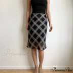 Plaid Vintage Ruffle Mid Skirt Aesthetics Tulle Skirt image 3