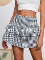 Plaid Vintage Sweet Waist Skirt image 2