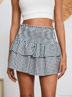 Plaid Vintage Sweet Waist Skirt image 1