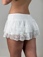 Pleated Flowy Grunge Style Skirt image 6