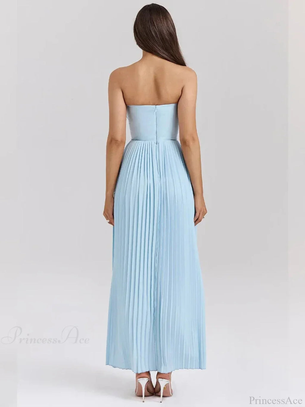 Pleated Waist Wrap A-line Maxi Vacation Dress image 5