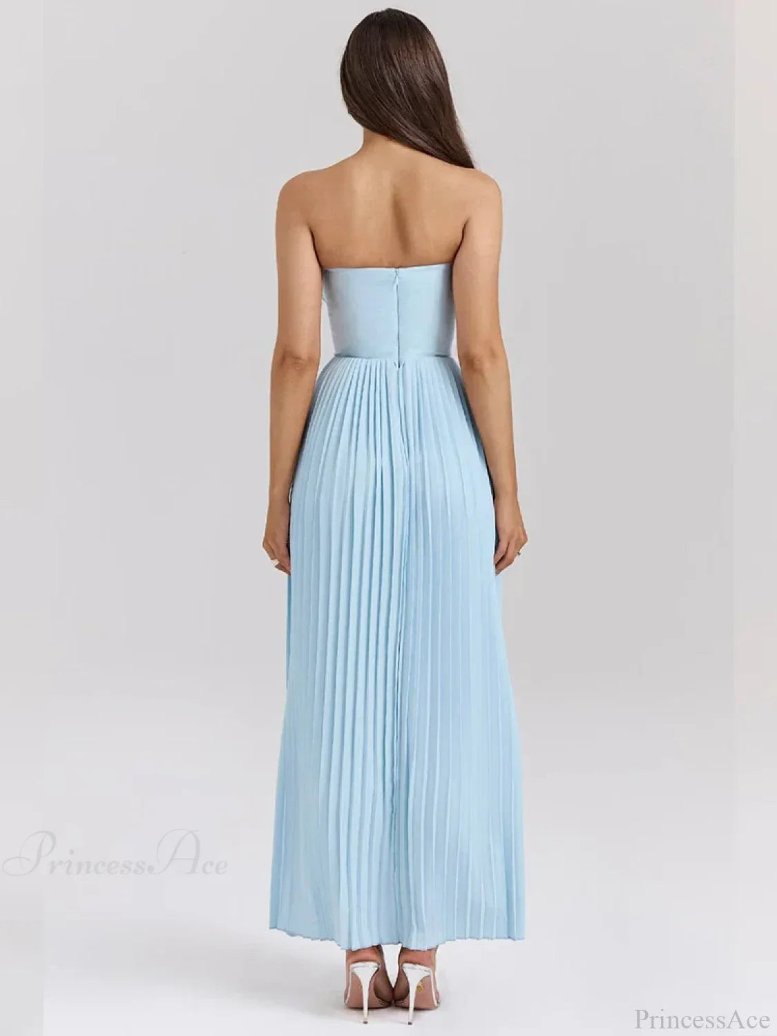 Pleated Waist Wrap A-line Maxi Vacation Dress image 5
