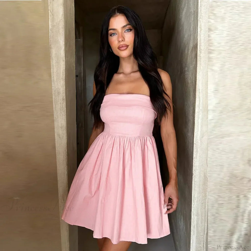 Pleated Waist Wrap A-line Vacation Dress image 1