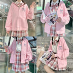 Plus Hoodie Design Women Fruit Sweatshirt Harajuku Loose Thin Zipper Sweet Pink Pocket Cute Size Spring Clothes image 7