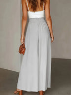 Plus Size Wide Leg Stretch Elastic Waist Pant image 2