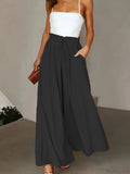 Plus Size Wide Leg Stretch Elastic Waist Pant image 7