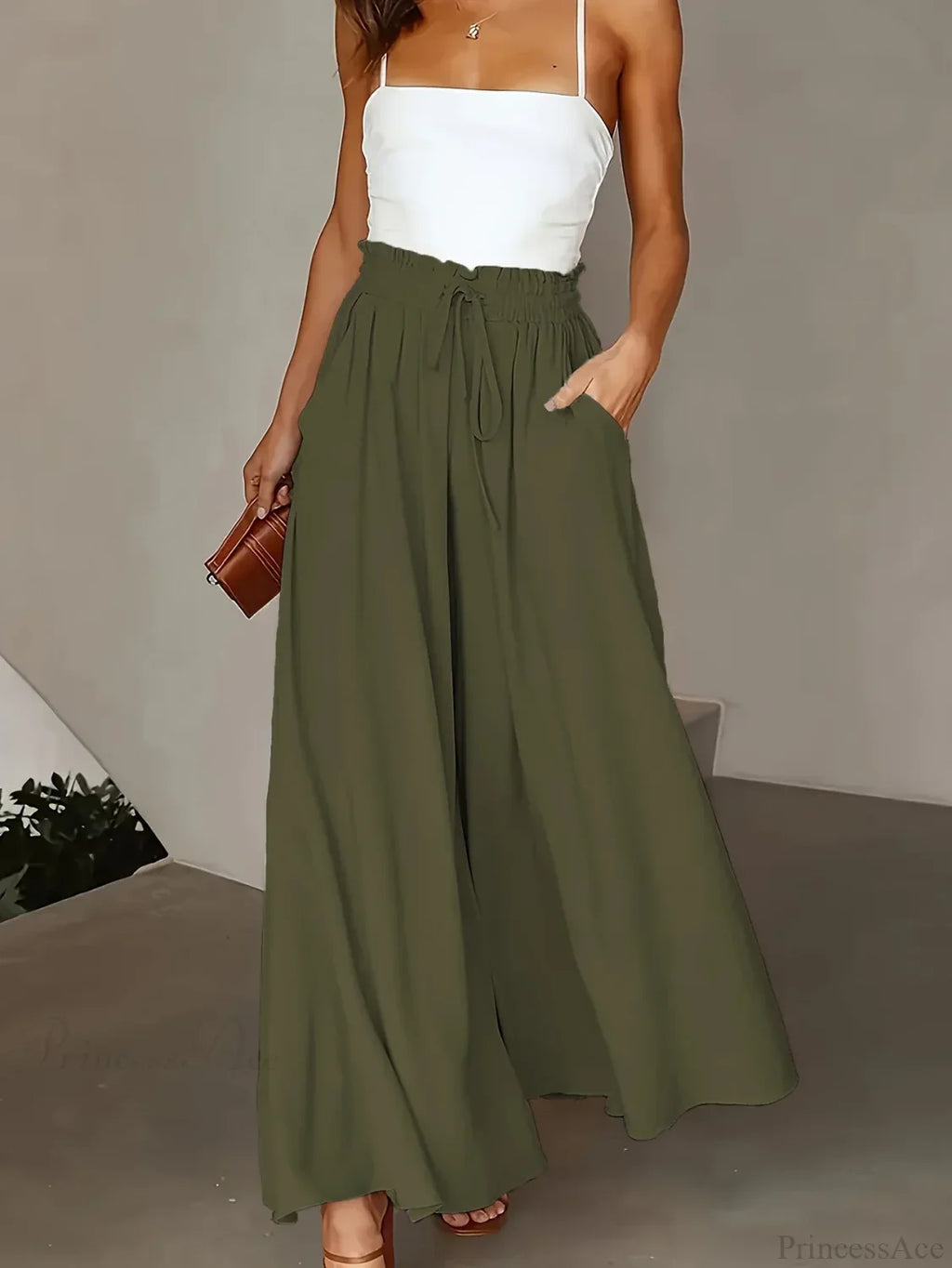 Plus Size Wide Leg Stretch Elastic Waist Pant image 12
