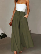 Plus Size Wide Leg Stretch Elastic Waist Pant image 12