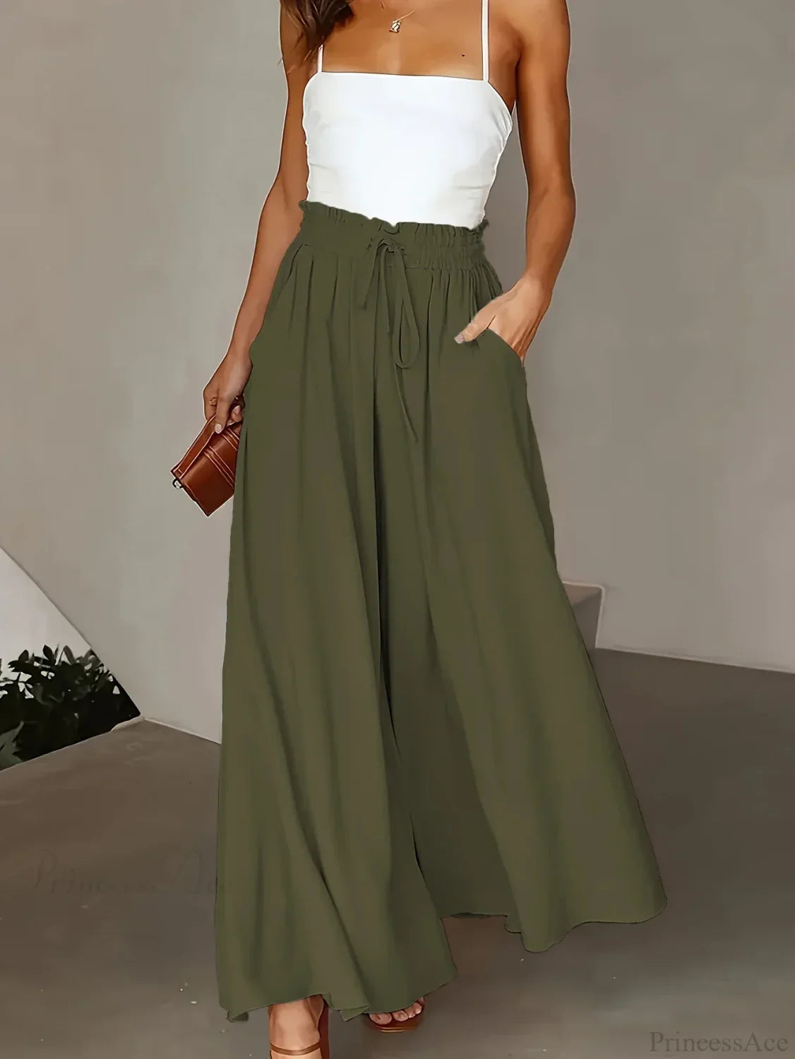 Plus Size Wide Leg Stretch Elastic Waist Pant image 12