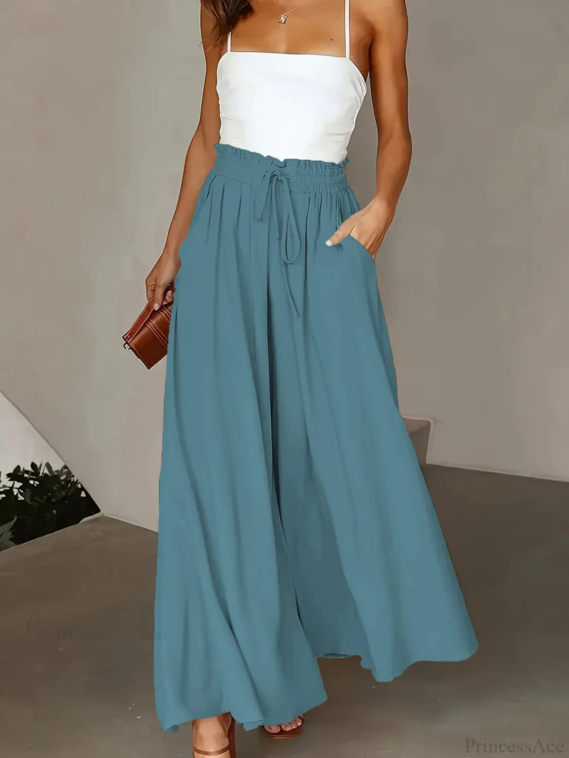 Plus Size Wide Leg Stretch Elastic Waist Pant image 8