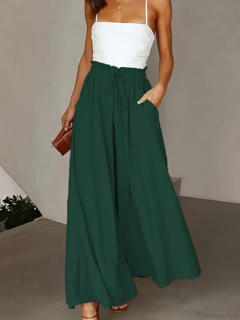 Plus Size Wide Leg Stretch Elastic Waist Pant image 10