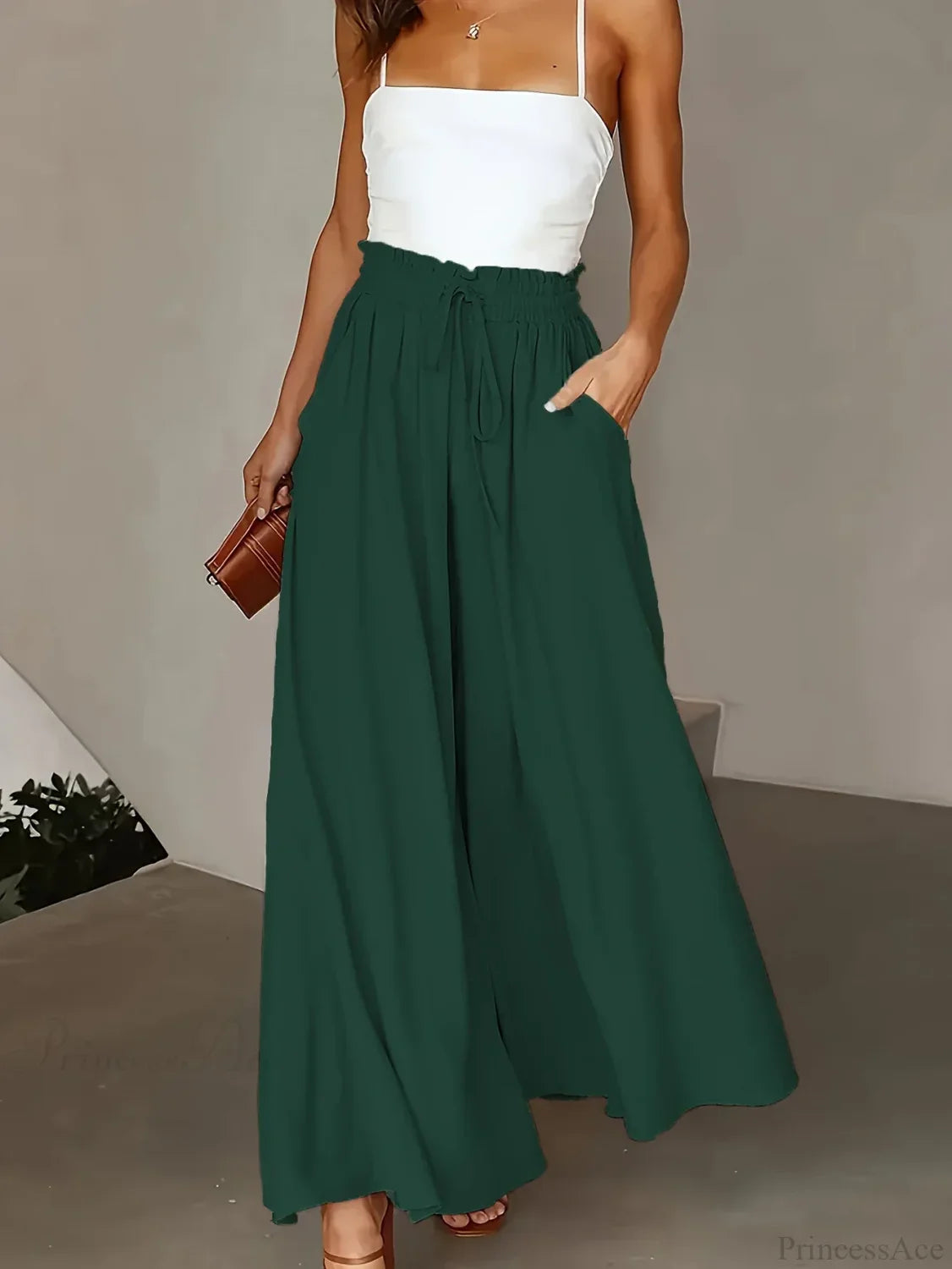 Plus Size Wide Leg Stretch Elastic Waist Pant image 10