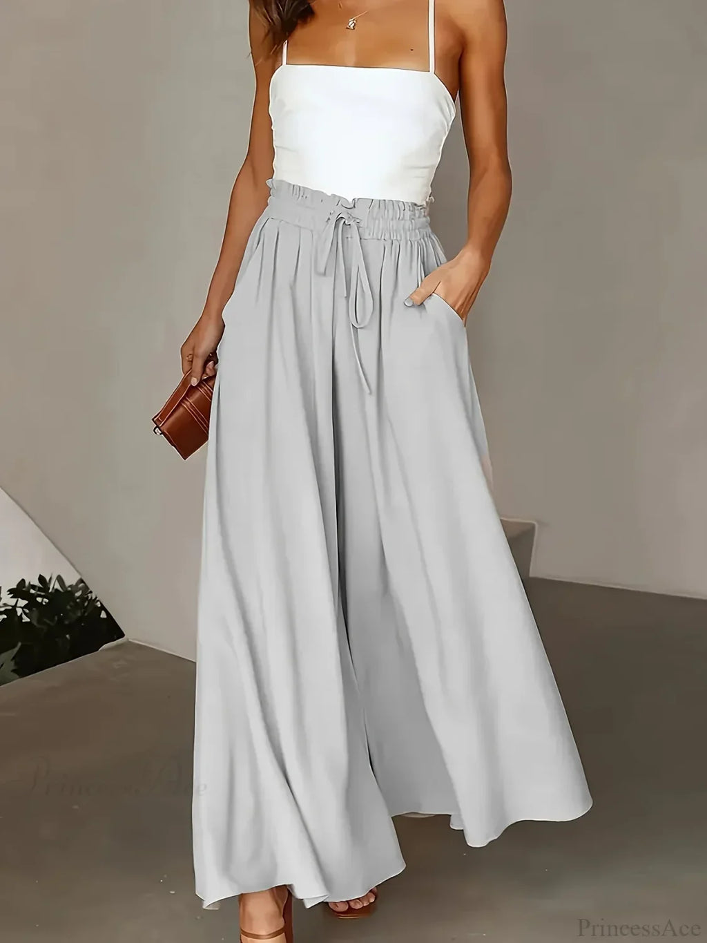 Plus Size Wide Leg Stretch Elastic Waist Pant image 9