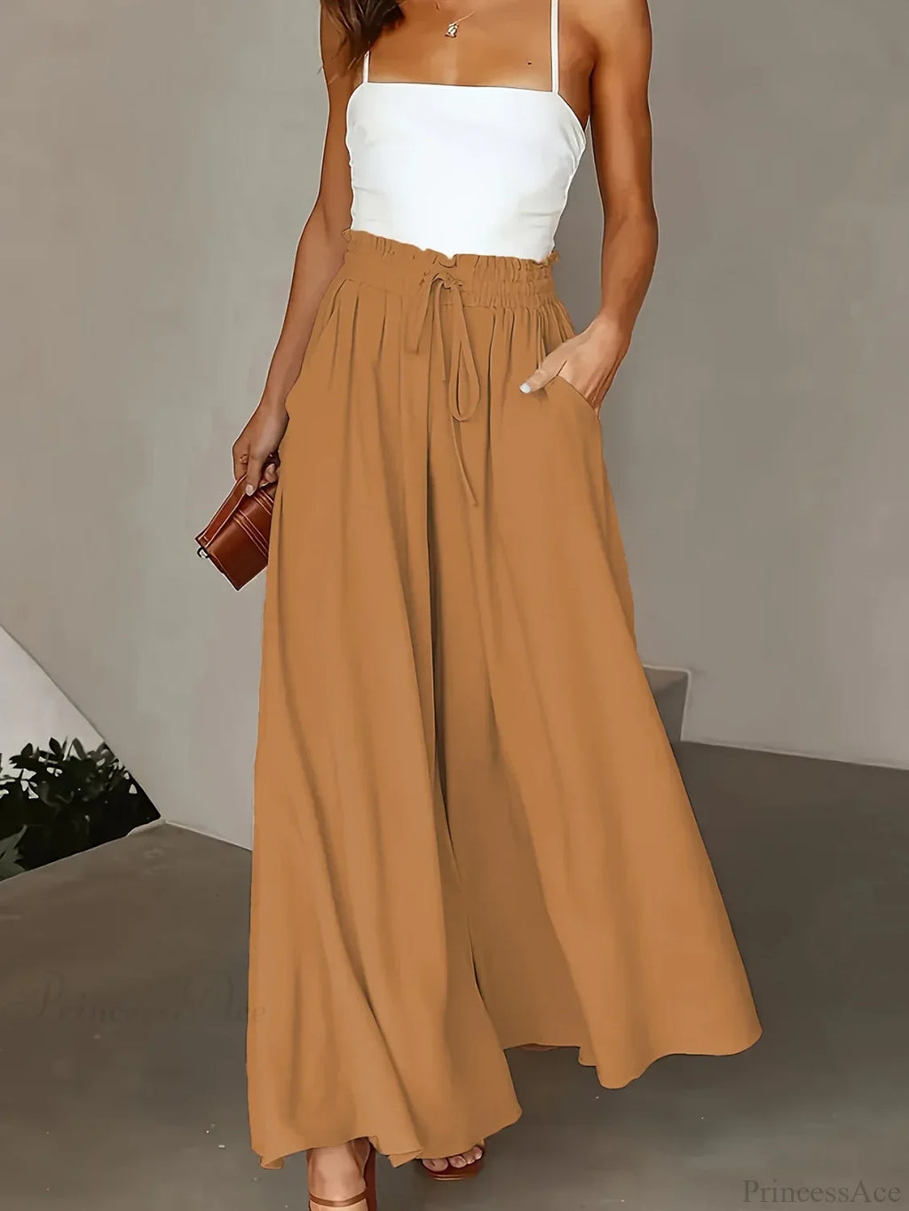 Plus Size Wide Leg Stretch Elastic Waist Pant image 11