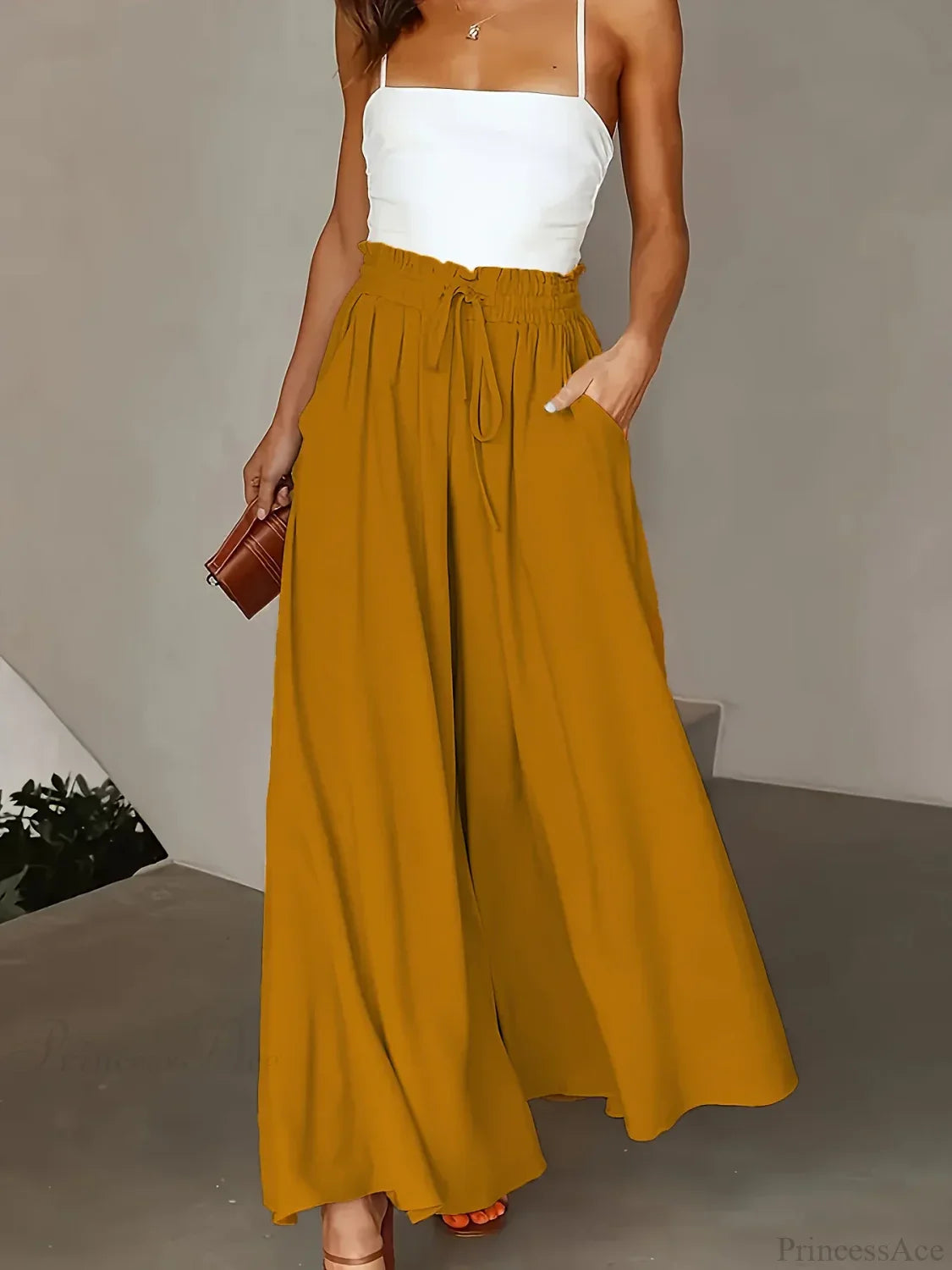 Plus Size Wide Leg Stretch Elastic Waist Pant image 13