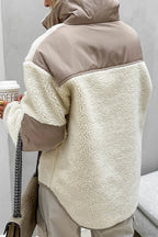 Plush Fleece Stand Collar Loose Sweatshirt image 3