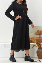 Pocketed Lacework Hem Dress image 19