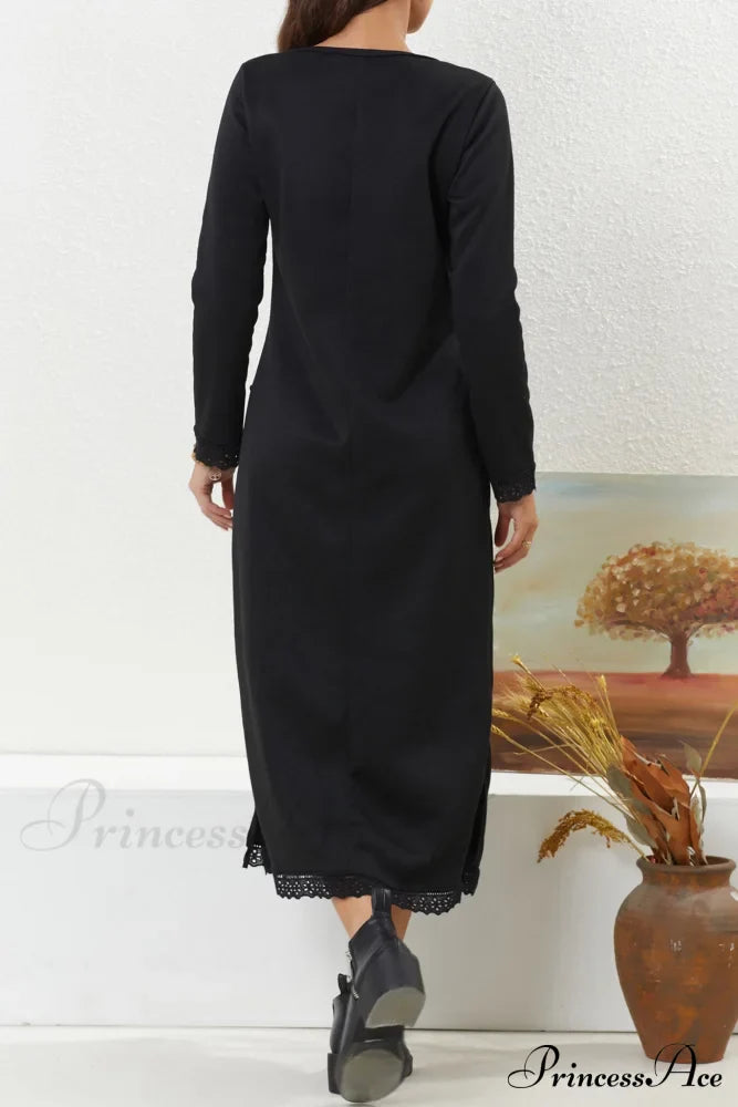 Pocketed Lacework Hem Dress image 20