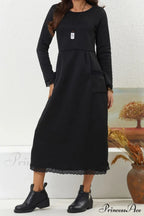 Pocketed Lacework Hem Dress image 17