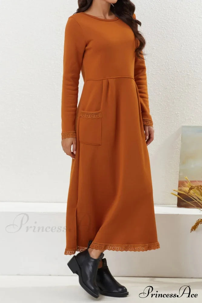 Pocketed Lacework Hem Dress image 15