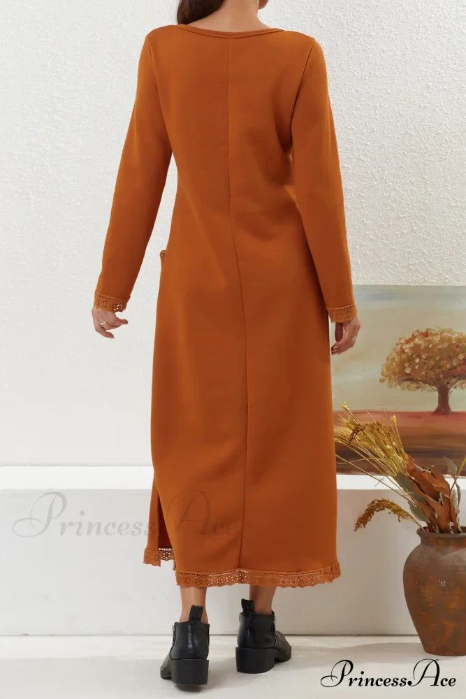 Pocketed Lacework Hem Dress image 16