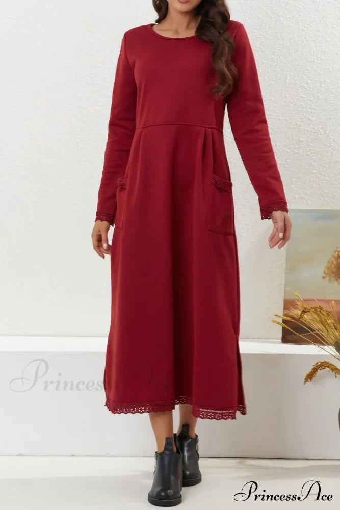 Pocketed Lacework Hem Dress image 10