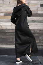 Pocketed Slit Hem Hoodie Dress image 10