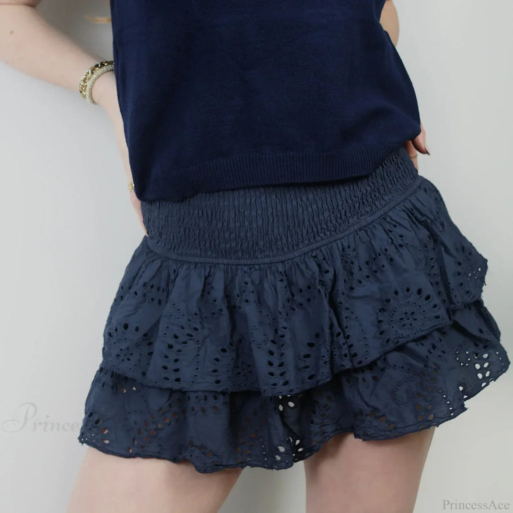Pointelle Layered Ruffle Skirt image 6