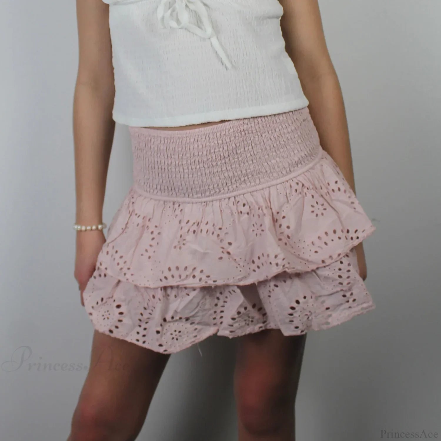 Pointelle Layered Ruffle Skirt image 3