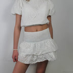 Pointelle Layered Ruffle Skirt image 1
