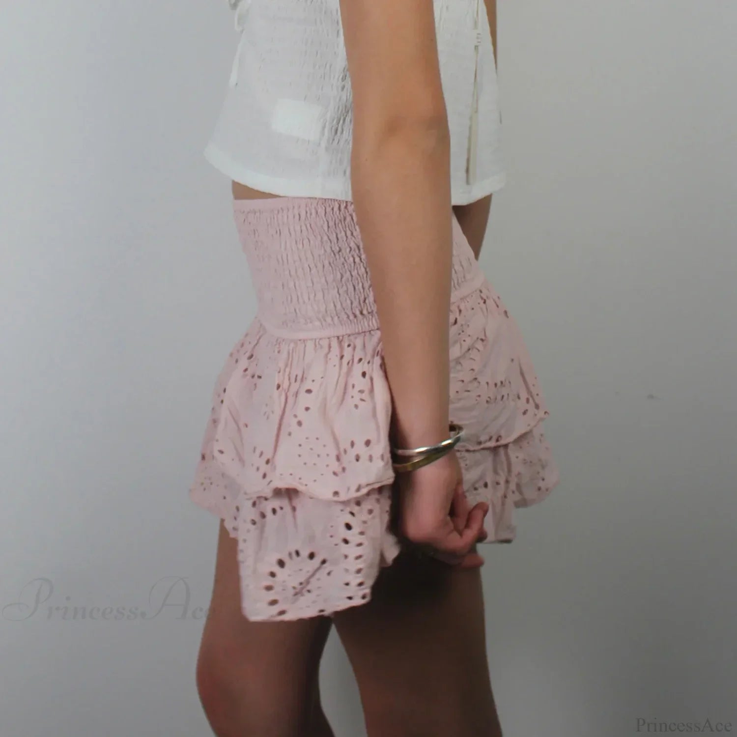 Pointelle Layered Ruffle Skirt image 5