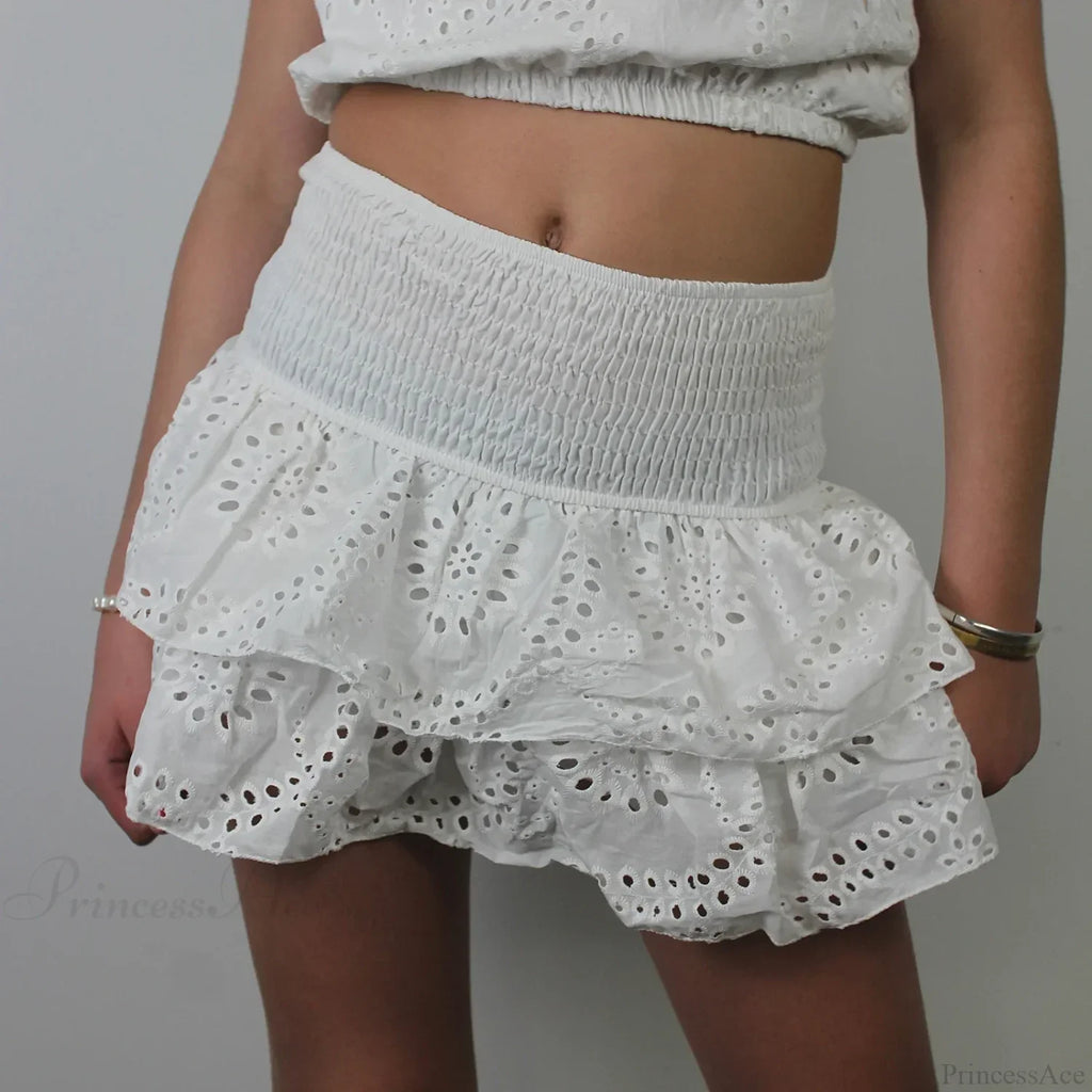 Pointelle Layered Ruffle Skirt image 2