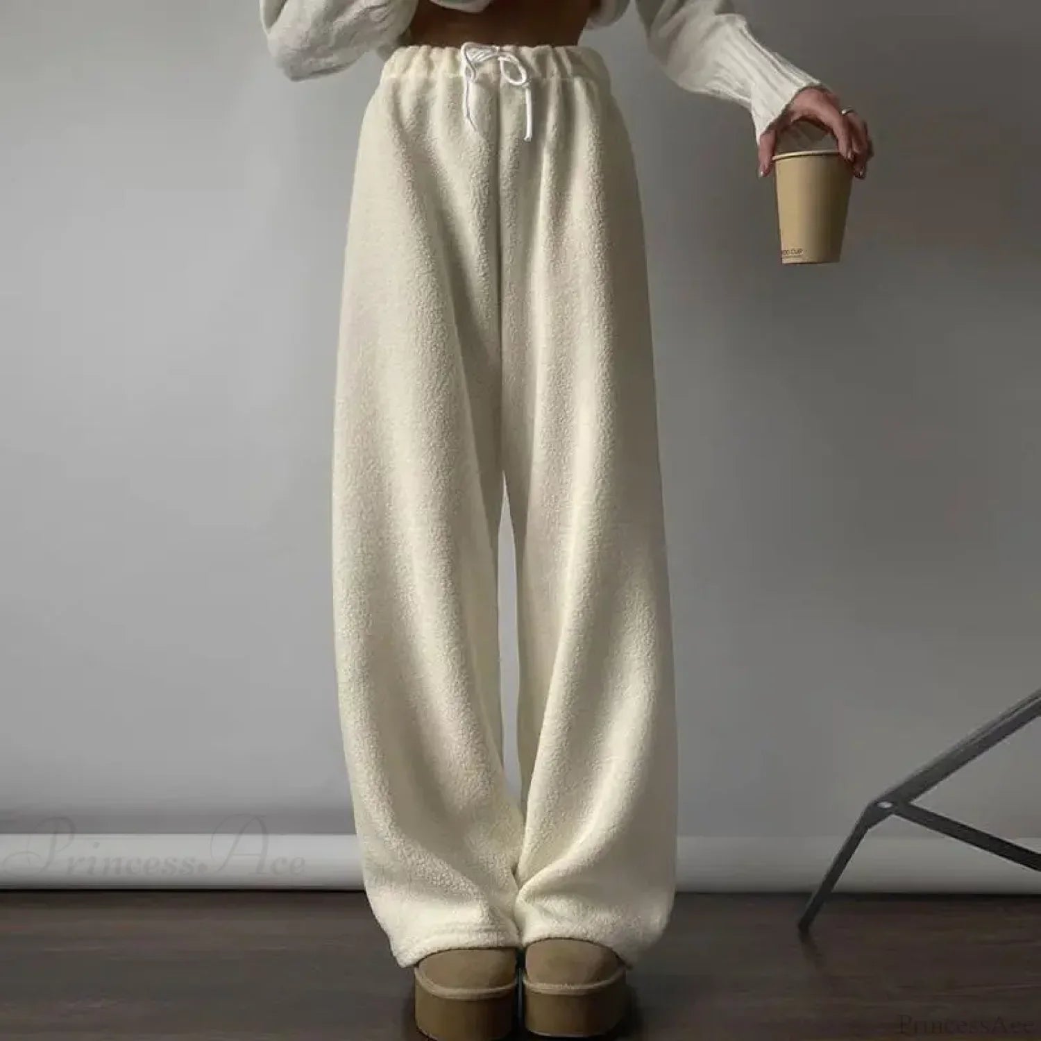 Polar Fleece Basic Vintage Women Pants image 1