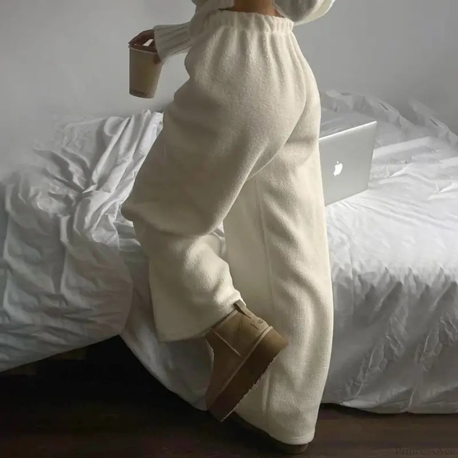 Polar Fleece Basic Vintage Women Pants image 3