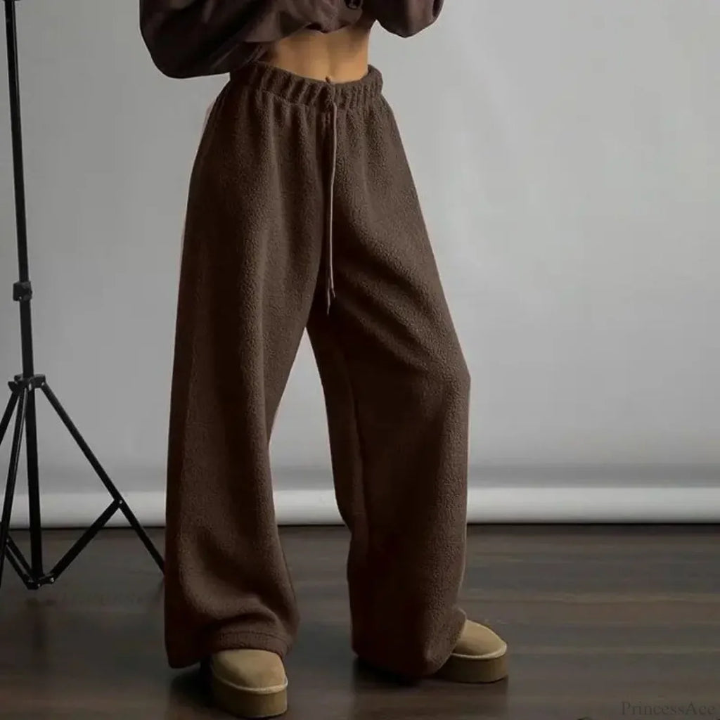 Polar Fleece Basic Vintage Women Pants image 5