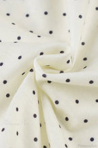 Polka Dot Bow Front Ruffle Fitted Long Sleeve Tee image 4