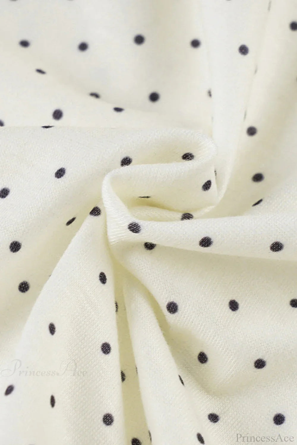 Polka Dot Bow Front Ruffle Fitted Long Sleeve Tee image 4