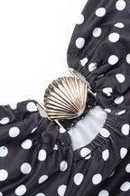 Polka Dot Cami Cutout Slim Maxi Dress image 3