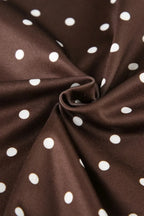 Polka Dot Color-Block V-Neck Bodycon Mini Dress image 3