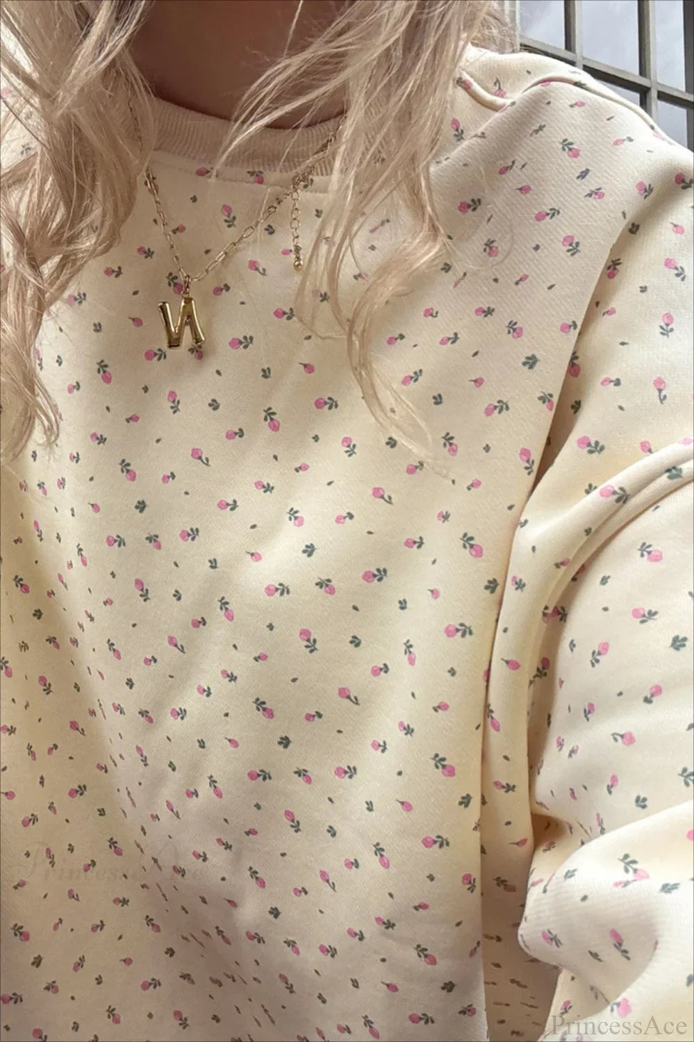 Polka Dot Cute Crew Neck Pull-On Sweatshirt image 5