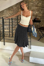 Polka Dot Fishtail Midi Skirt image 3