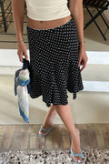 Polka Dot Fishtail Midi Skirt image 1