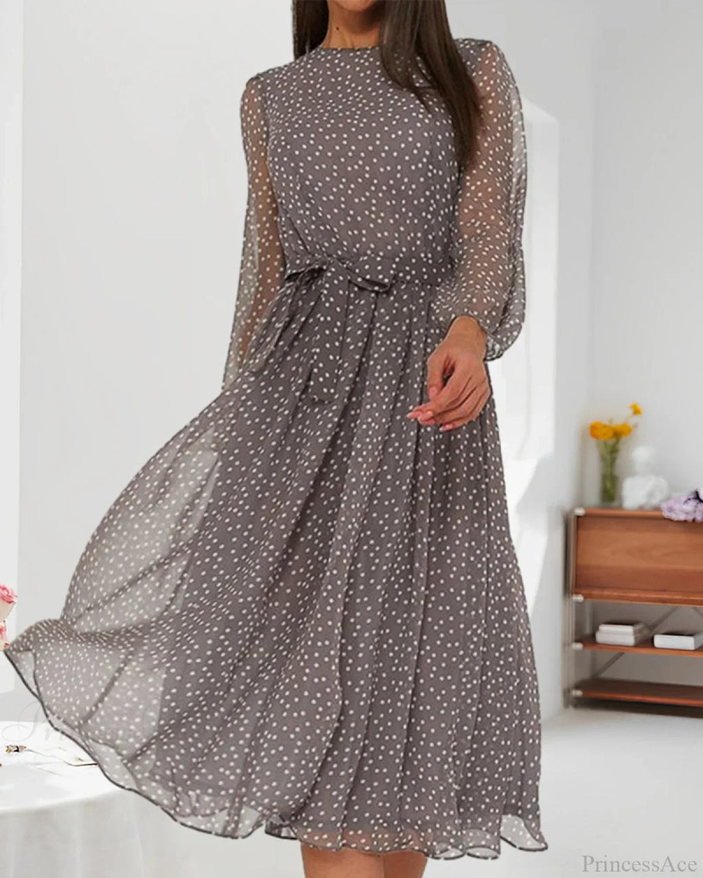Polka Dot Print Dress image 3